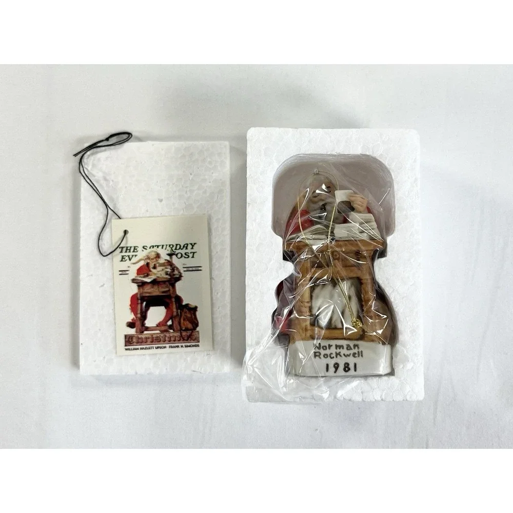1981 Norman Rockwell Santas Good Boys Globe Christmas‎ Ornament Dave Grossman